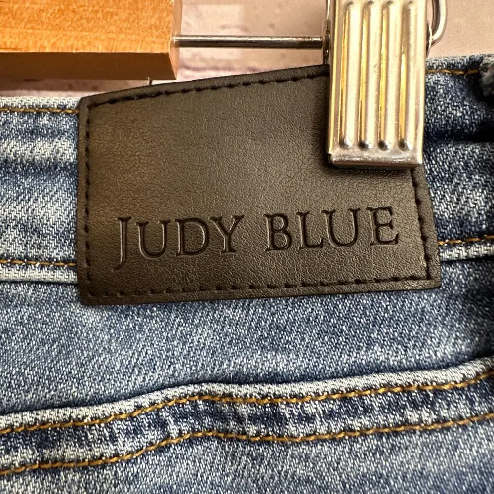 Judy Blue High Waisted Barrel Stitch Thru Pocket Blue Jeans Women's 16W